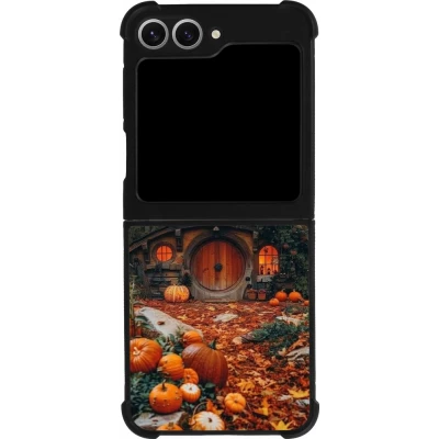 Coque Samsung Galaxy Z Flip6 - Silicone rigide noir Autumn 26 Hobbit house