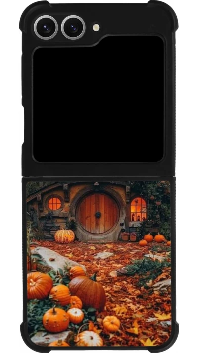 Coque Samsung Galaxy Z Flip6 - Silicone rigide noir Autumn 26 Hobbit house