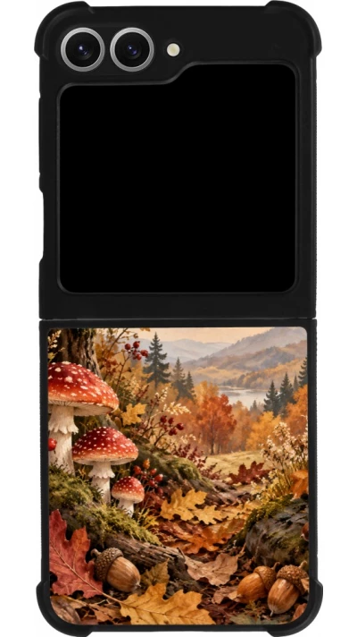 Coque Samsung Galaxy Z Flip6 - Silicone rigide noir Autumn 26 Illustrated Autumn