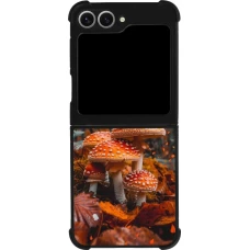 Coque Samsung Galaxy Z Flip6 - Silicone rigide noir Autumn 26 Mushrooms in the woods