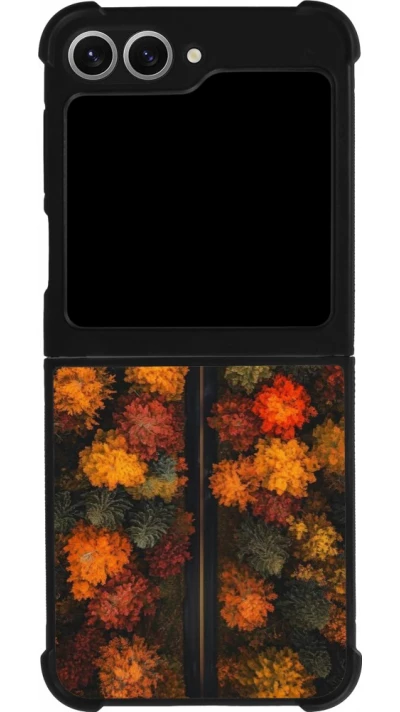 Coque Samsung Galaxy Z Flip6 - Silicone rigide noir Autumn 26 Road in autumn