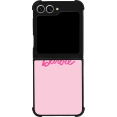 Coque Samsung Galaxy Z Flip6 - Silicone rigide noir Barbie Text