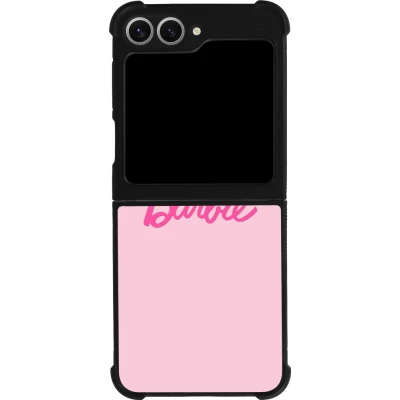 Coque Samsung Galaxy Z Flip6 - Silicone rigide noir Barbie Text