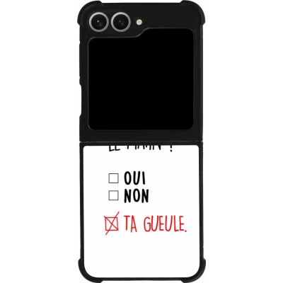 Samsung Galaxy Z Flip6 Case Hülle - Silikon schwarz Bonne humeur matin
