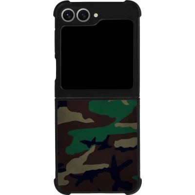 Samsung Galaxy Z Flip6 Case Hülle - Silikon schwarz Camouflage 3