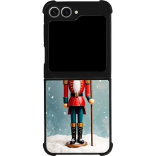 Samsung Galaxy Z Flip6 Case Hülle - Silikon schwarz Christmas 25 Nutcracker Snow