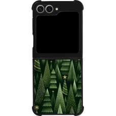 Coque Samsung Galaxy Z Flip6 - Silicone rigide noir Christmas 25 Pattern Xmas Tree