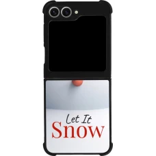 Coque Samsung Galaxy Z Flip6 - Silicone rigide noir Christmas 25 Xmas Snowman