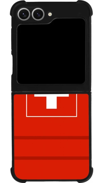 Coque Samsung Galaxy Z Flip6 - Silicone rigide noir Euro 2020 Switzerland