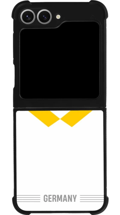 Coque Samsung Galaxy Z Flip6 - Silicone rigide noir Maillot de football Allemagne 2026 personnalisable