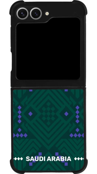 Samsung Galaxy Z Flip6 Case Hülle - Silikon schwarz Saudi Arabien 2026 personalisierbares Fussballtrikot