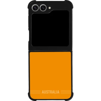 Coque Samsung Galaxy Z Flip6 - Silicone rigide noir Maillot de football Australie 2026 personnalisable