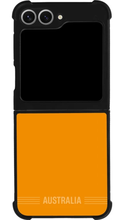 Coque Samsung Galaxy Z Flip6 - Silicone rigide noir Maillot de football Australie 2026 personnalisable