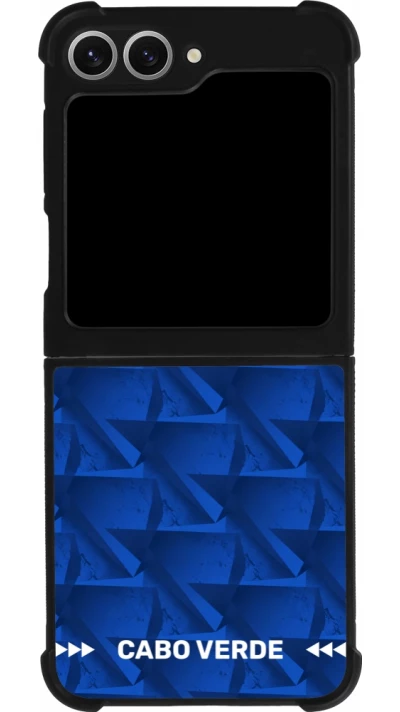 Samsung Galaxy Z Flip6 Case Hülle - Silikon schwarz Kap Verde 2026 personalisierbares Fussballtrikot