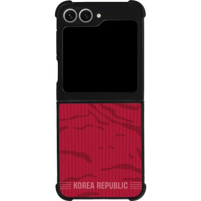 Samsung Galaxy Z Flip6 Case Hülle - Silikon schwarz Südkorea 2026 personalisierbares Fussballtrikot