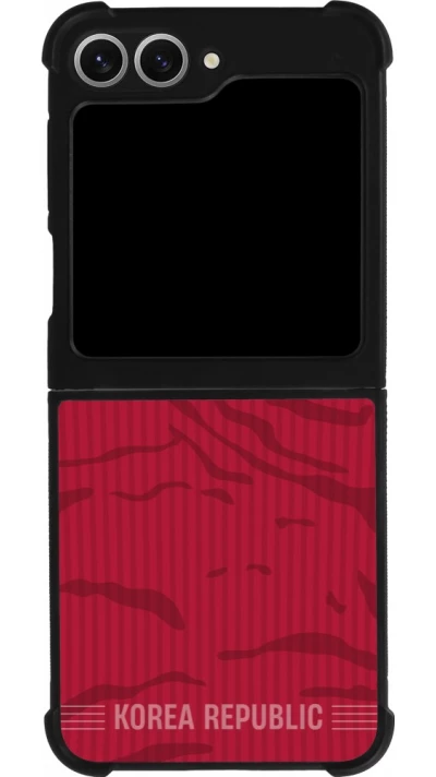 Samsung Galaxy Z Flip6 Case Hülle - Silikon schwarz Südkorea 2026 personalisierbares Fussballtrikot