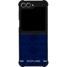 Coque Samsung Galaxy Z Flip6 - Silicone rigide noir Maillot de football Ecosse 2026 personnalisable