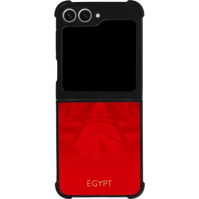 Samsung Galaxy Z Flip6 Case Hülle - Silikon schwarz Ägypten 2026 personalisierbares Fussballtrikot