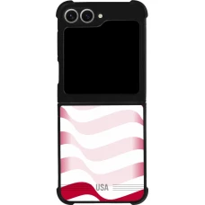 Samsung Galaxy Z Flip6 Case Hülle - Silikon schwarz Vereinigten Staaten 2026 personalisierbares Fussballtrikot