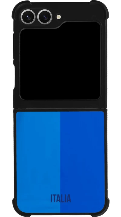 Coque Samsung Galaxy Z Flip6 - Silicone rigide noir Maillot de football Italie 2022 personnalisable