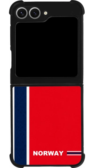 Samsung Galaxy Z Flip6 Case Hülle - Silikon schwarz Norwegen 2026 personalisierbares Fussballtrikot
