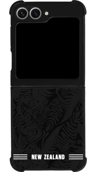 Samsung Galaxy Z Flip6 Case Hülle - Silikon schwarz Neuseeland 2026 personalisierbares Fussballtrikot