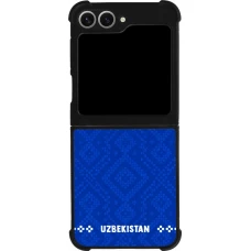 Samsung Galaxy Z Flip6 Case Hülle - Silikon schwarz Usbekistan 2026 personalisierbares Fussballtrikot