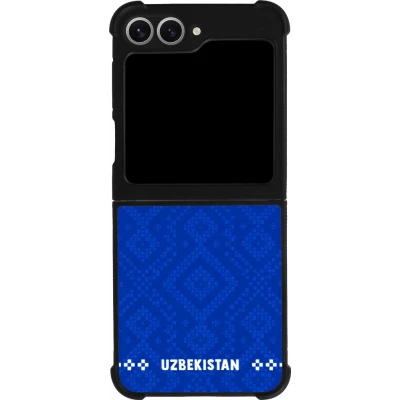 Samsung Galaxy Z Flip6 Case Hülle - Silikon schwarz Usbekistan 2026 personalisierbares Fussballtrikot