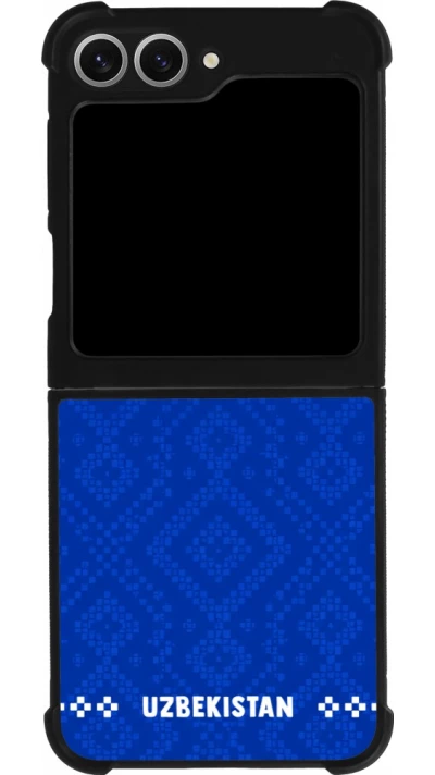 Samsung Galaxy Z Flip6 Case Hülle - Silikon schwarz Usbekistan 2026 personalisierbares Fussballtrikot