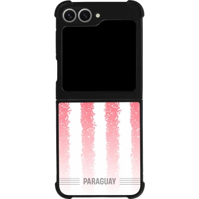 Coque Samsung Galaxy Z Flip6 - Silicone rigide noir Maillot de football Paraguay 2026 personnalisable