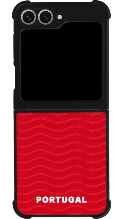 Samsung Galaxy Z Flip6 Case Hülle - Silikon schwarz Portugal 2026 personalisierbares Fussballtrikot