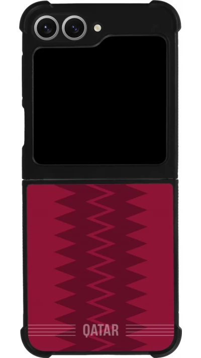Samsung Galaxy Z Flip6 Case Hülle - Silikon schwarz Qatar 2026 personalisierbares Fussballtrikot