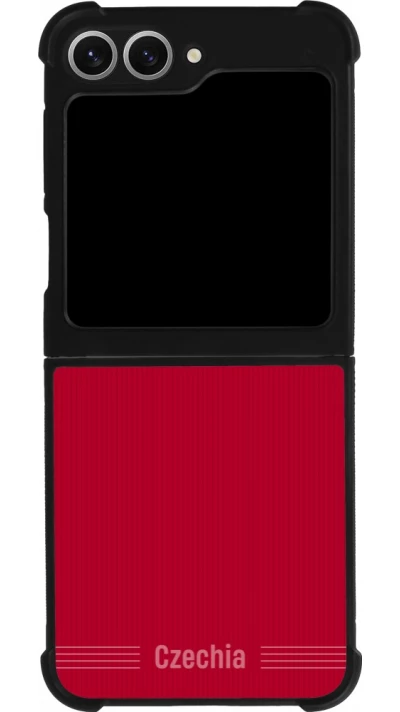 Samsung Galaxy Z Flip6 Case Hülle - Silikon schwarz Tschechische Republik 2026 personalisierbares Fussballtrikot
