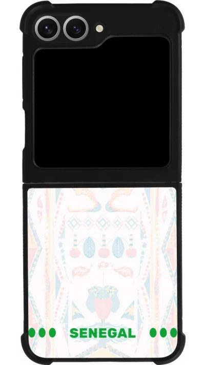 Samsung Galaxy Z Flip6 Case Hülle - Silikon schwarz Senegal 2026 personalisierbares Fussballtrikot