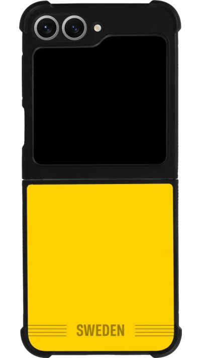 Samsung Galaxy Z Flip6 Case Hülle - Silikon schwarz Schweden 2026 personalisierbares Fussballtrikot