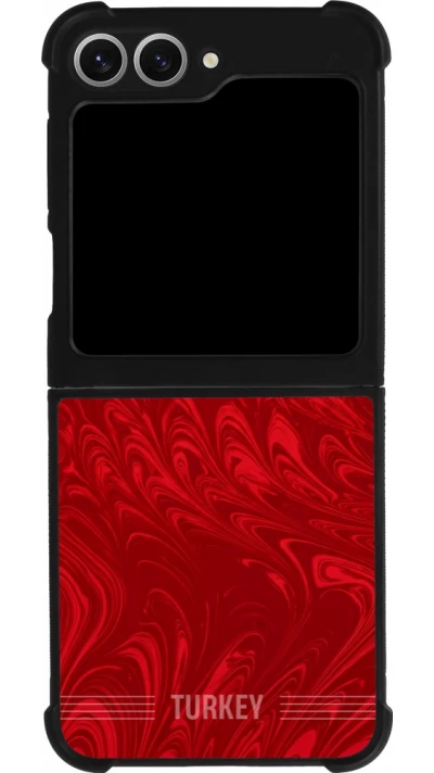 Samsung Galaxy Z Flip6 Case Hülle - Silikon schwarz Türkei 2026 personalisierbares Fussballtrikot