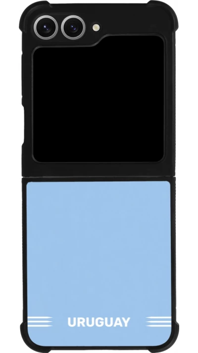 Samsung Galaxy Z Flip6 Case Hülle - Silikon schwarz Uruguay 2026 personalisierbares Fussballtrikot