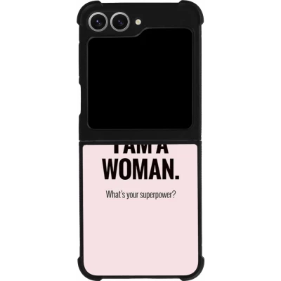 Samsung Galaxy Z Flip6 Case Hülle - Silikon schwarz I am a woman