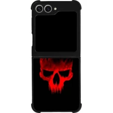 Samsung Galaxy Z Flip6 Case Hülle - Silikon schwarz Halloween 2023 scary skull