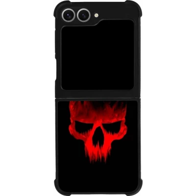 Coque Samsung Galaxy Z Flip6 - Silicone rigide noir Halloween 2023 scary skull