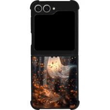 Coque Samsung Galaxy Z Flip6 - Silicone rigide noir Halloween 2025 Ghost in the forest