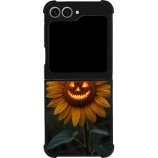 Samsung Galaxy Z Flip6 Case Hülle - Silikon schwarz Halloween 2026 Evil Sunflower
