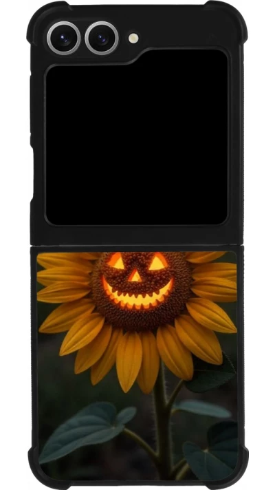 Samsung Galaxy Z Flip6 Case Hülle - Silikon schwarz Halloween 2026 Evil Sunflower