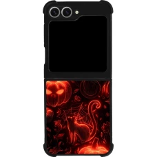 Samsung Galaxy Z Flip6 Case Hülle - Silikon schwarz Halloween 2026 Pattern Halloween