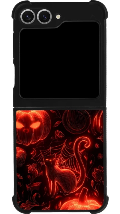 Samsung Galaxy Z Flip6 Case Hülle - Silikon schwarz Halloween 2026 Pattern Halloween