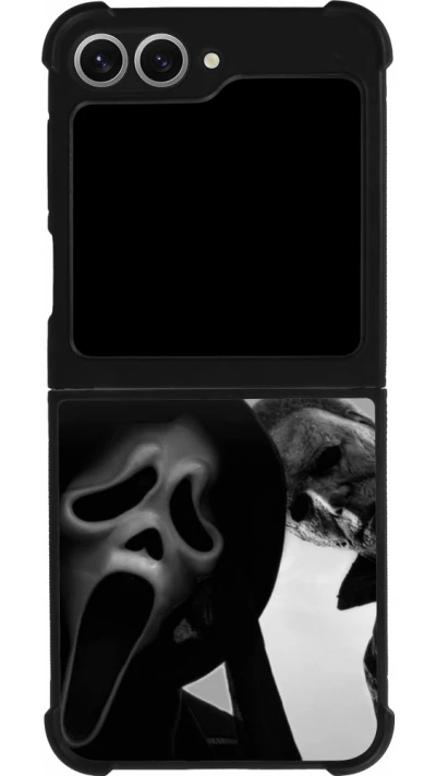 Samsung Galaxy Z Flip6 Case Hülle - Silikon schwarz Halloween 2026 Scream and Michael Myers