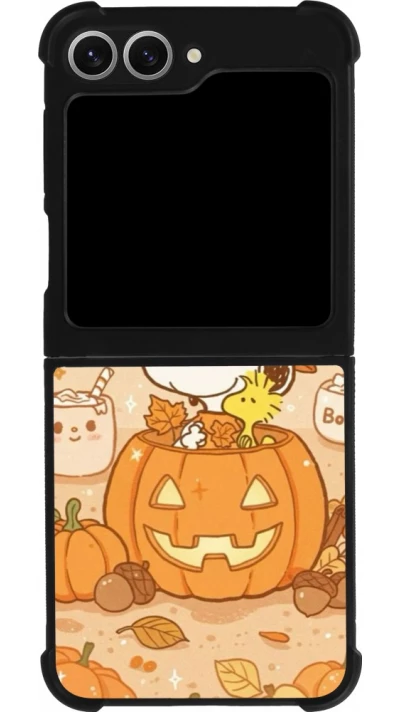 Samsung Galaxy Z Flip6 Case Hülle - Silikon schwarz Halloween 2026 Snoopy Halloween