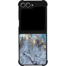 Coque Samsung Galaxy Z Flip6 - Silicone rigide noir Marble 04