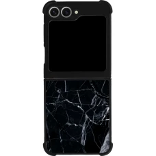 Samsung Galaxy Z Flip6 Case Hülle - Silikon schwarz Marble Black 01