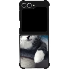 Coque Samsung Galaxy Z Flip6 - Silicone rigide noir Meow 23